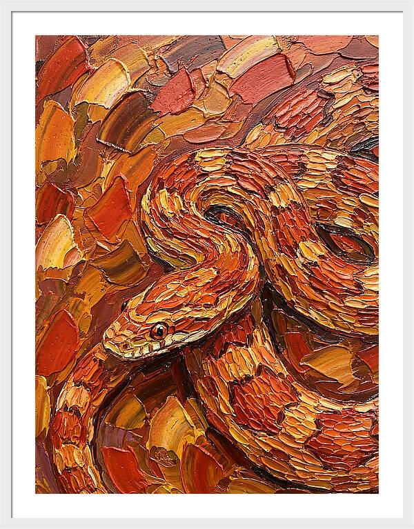 Corn Snake In Vibrant Colors