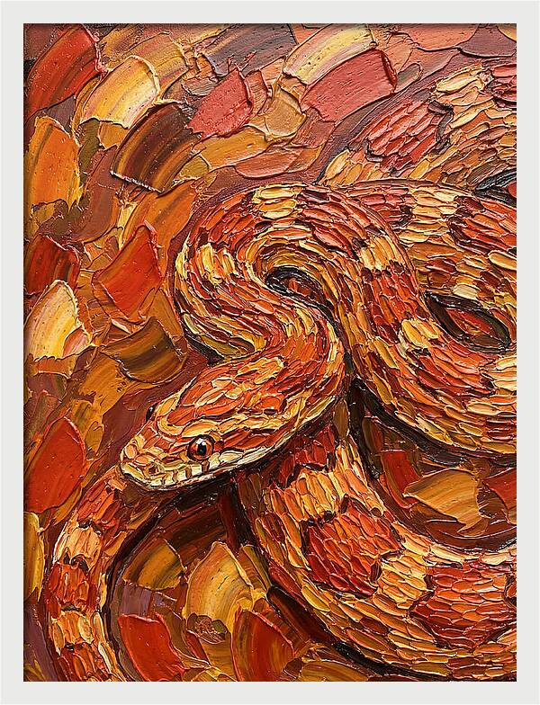 Corn Snake In Vibrant Colors