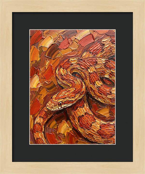 Corn Snake In Vibrant Colors