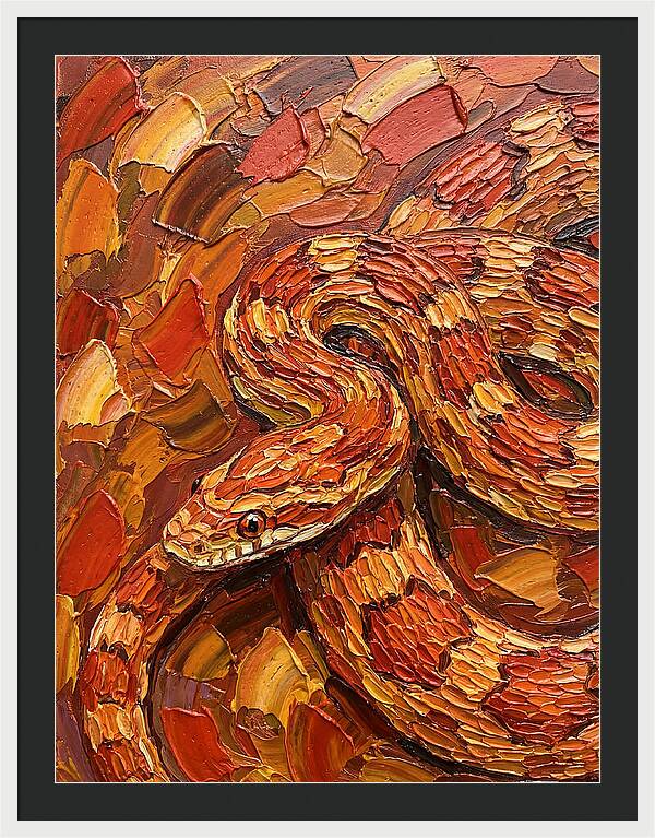 Corn Snake In Vibrant Colors