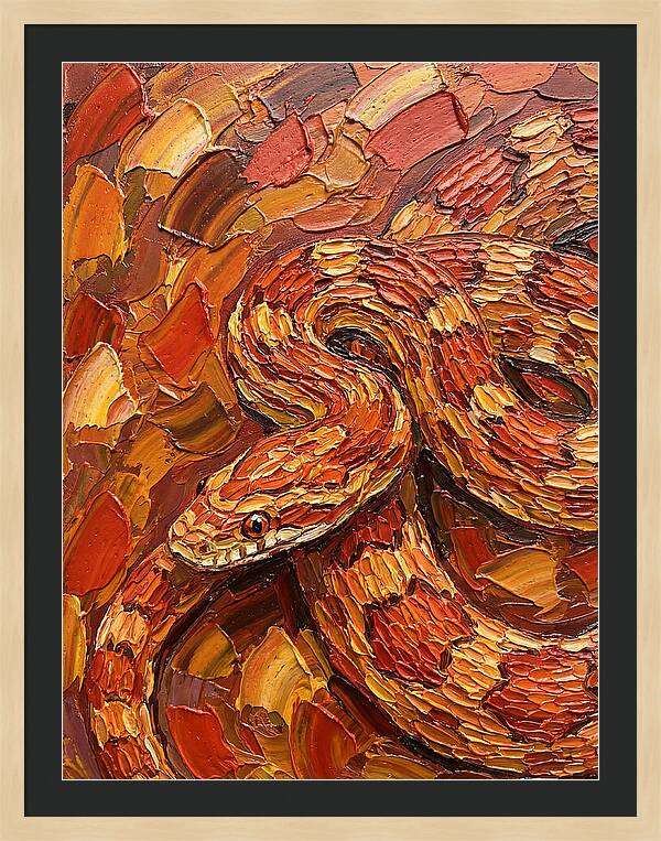 Corn Snake In Vibrant Colors