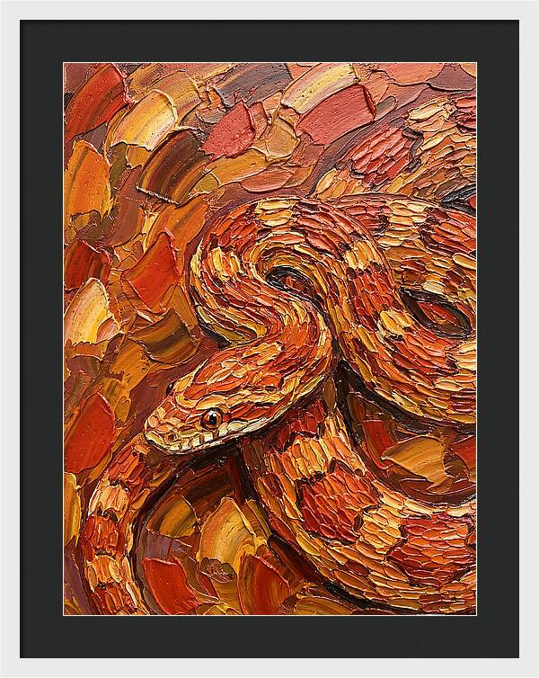 Corn Snake In Vibrant Colors