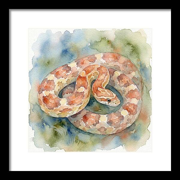 Corn Snake Watercolor Elegance