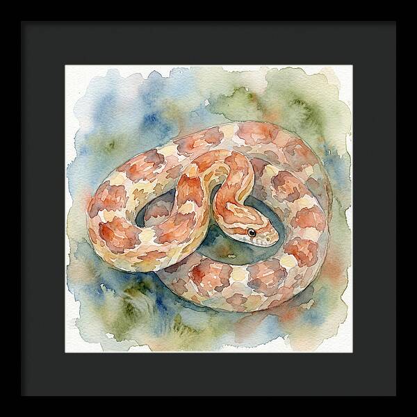 Corn Snake Watercolor Elegance