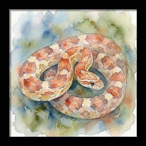 Corn Snake Watercolor Elegance