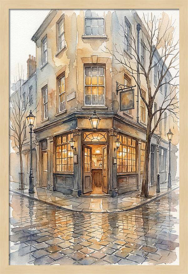 Corner Pub With Warm Glow