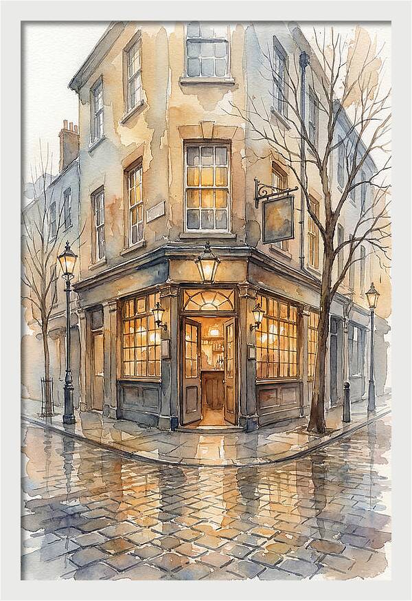 Corner Pub With Warm Glow