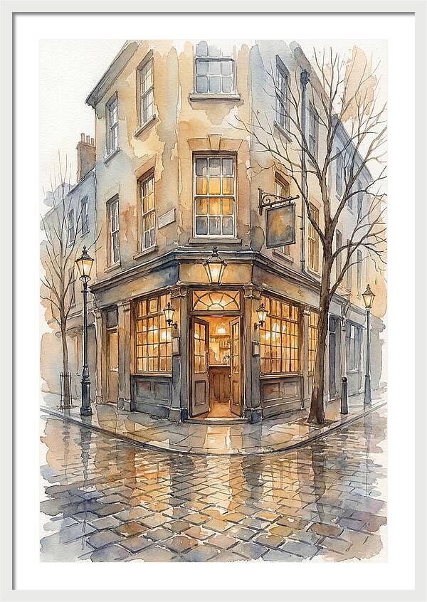 Corner Pub With Warm Glow