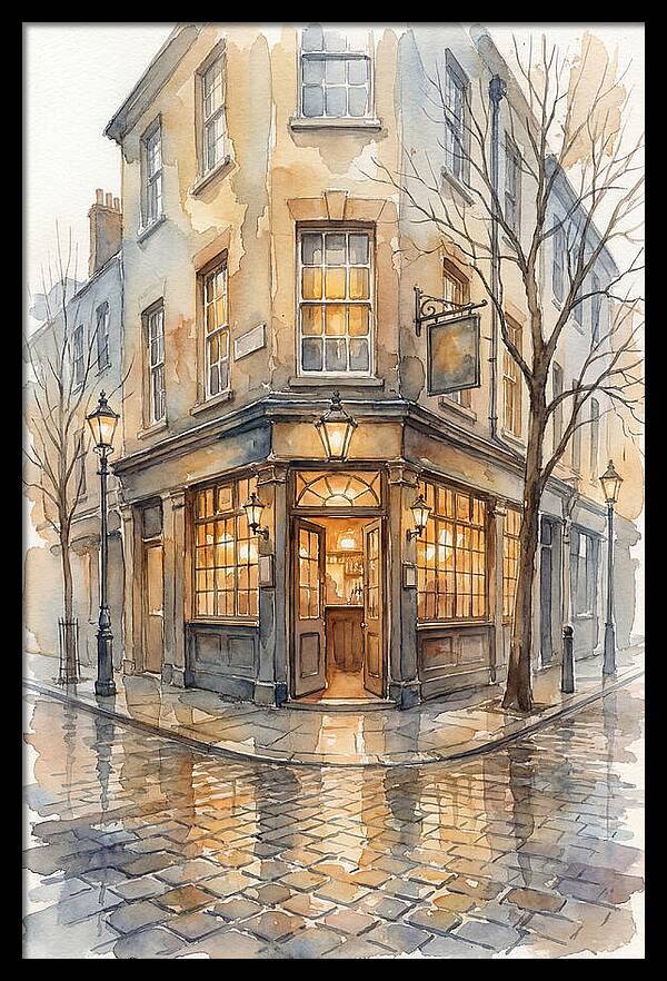 Corner Pub With Warm Glow