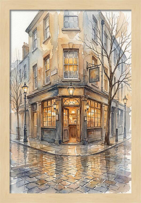 Corner Pub With Warm Glow