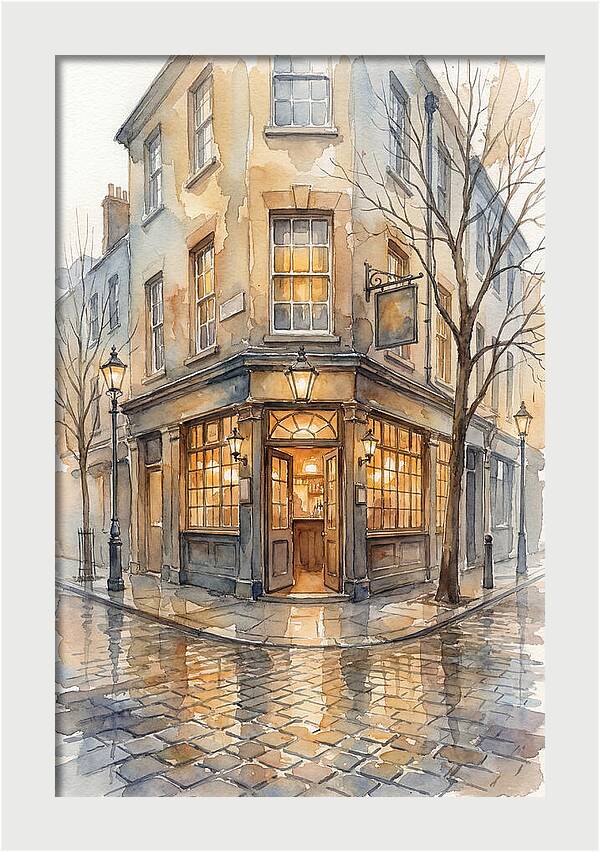 Corner Pub With Warm Glow