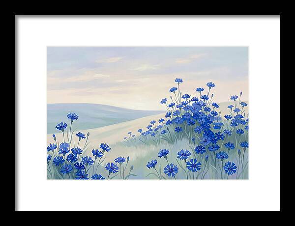 Cornflower Field In Intense True Blue