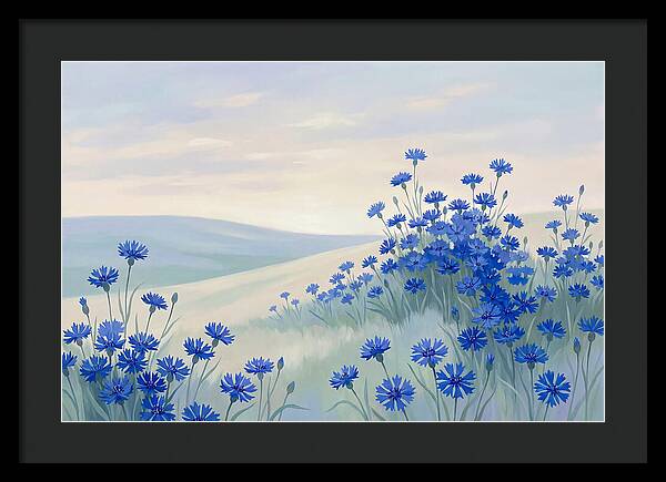 Cornflower Field In Intense True Blue