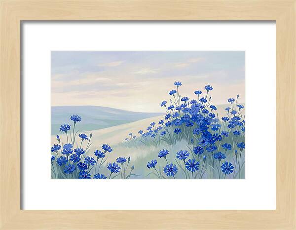 Cornflower Field In Intense True Blue
