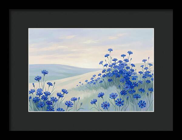 Cornflower Field In Intense True Blue