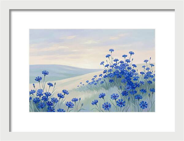 Cornflower Field In Intense True Blue