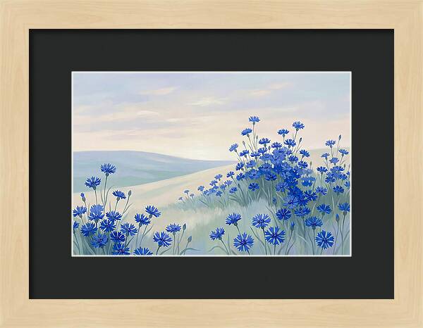 Cornflower Field In Intense True Blue