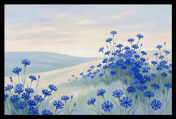 Cornflower Field In Intense True Blue