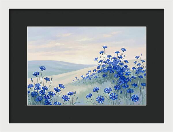 Cornflower Field In Intense True Blue