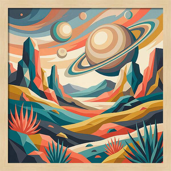 Cosmic Desert Landscape