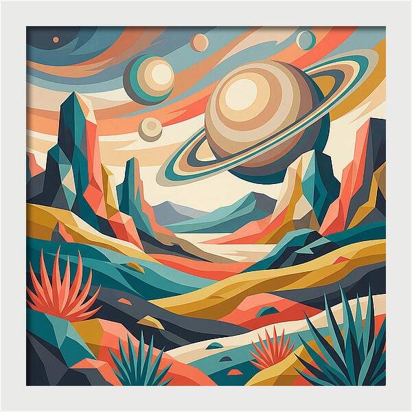 Cosmic Desert Landscape