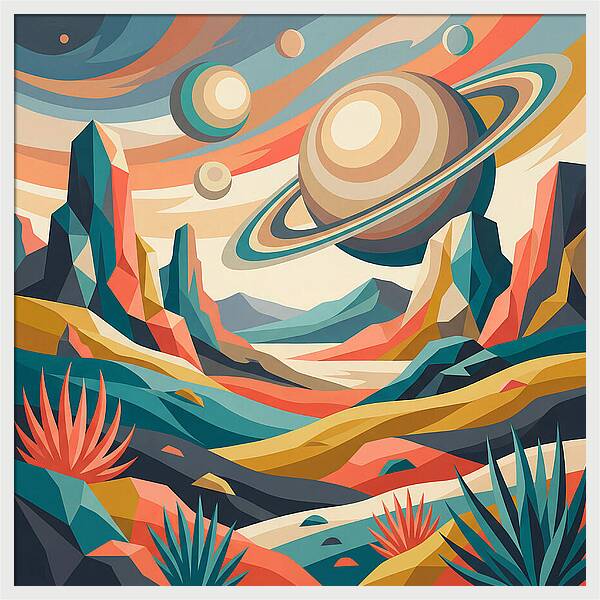 Cosmic Desert Landscape