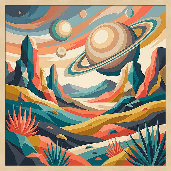 Cosmic Desert Landscape