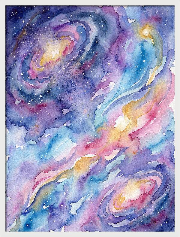 Cosmic Dreamscape In Watercolor