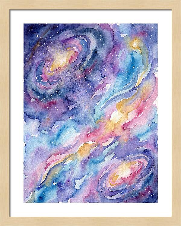 Cosmic Dreamscape In Watercolor