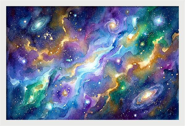 Cosmic Watercolor Dreamscape