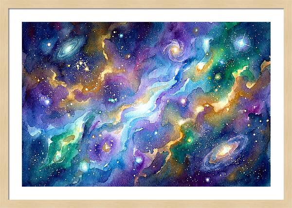 Cosmic Watercolor Dreamscape