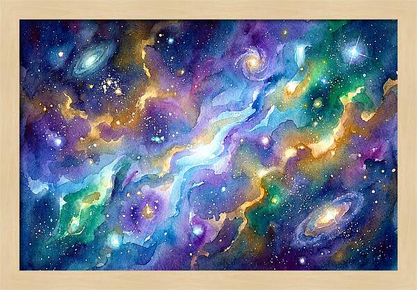 Cosmic Watercolor Dreamscape