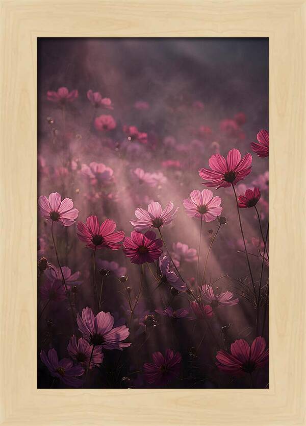 Cosmos Flowers In Pink Haze