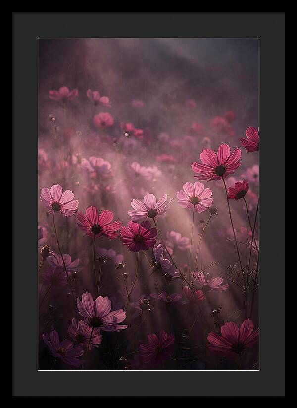 Cosmos Flowers In Pink Haze