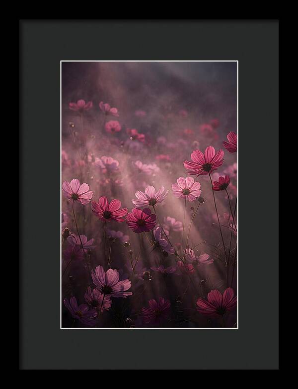 Cosmos Flowers In Pink Haze