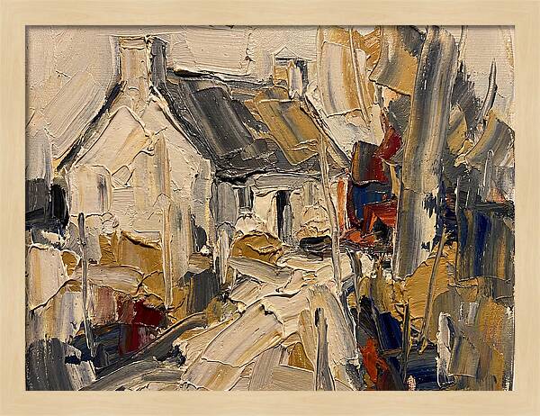 Cottage In Palette Knife Style