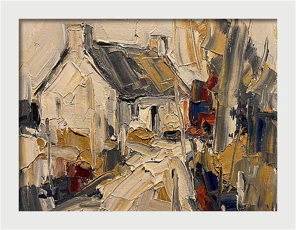 Cottage In Palette Knife Style