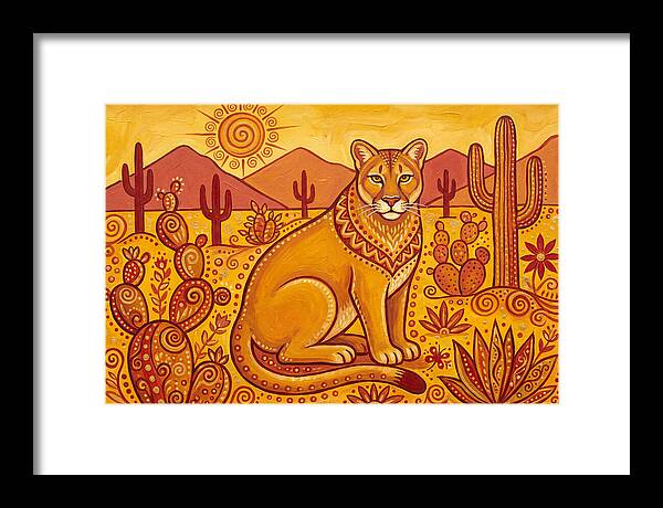 Cougar In Desert Landscape