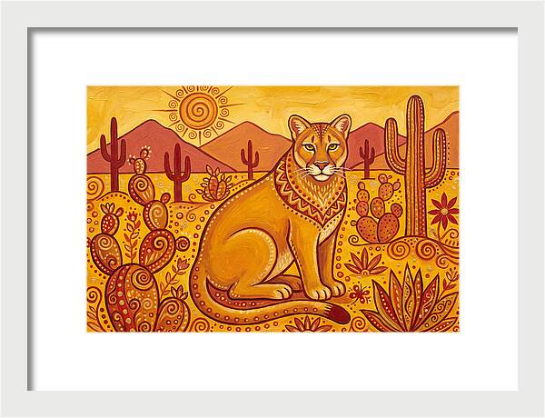 Cougar In Desert Landscape