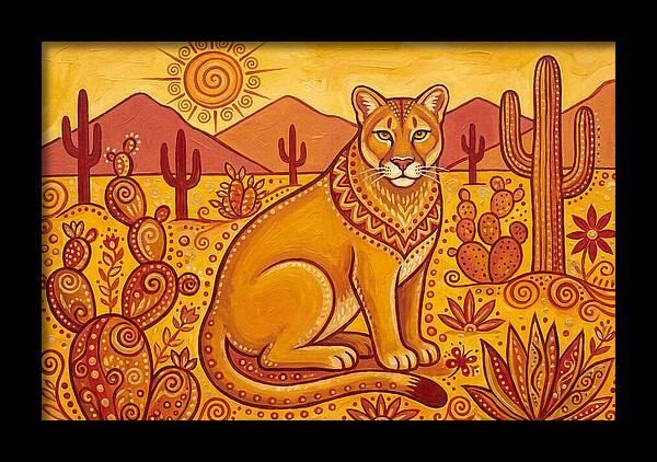 Cougar In Desert Landscape