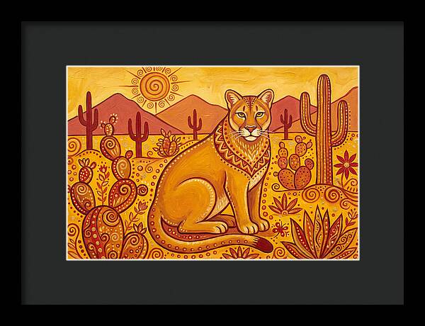 Cougar In Desert Landscape