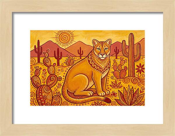 Cougar In Desert Landscape