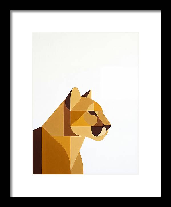 Cougar In Minimalist Style