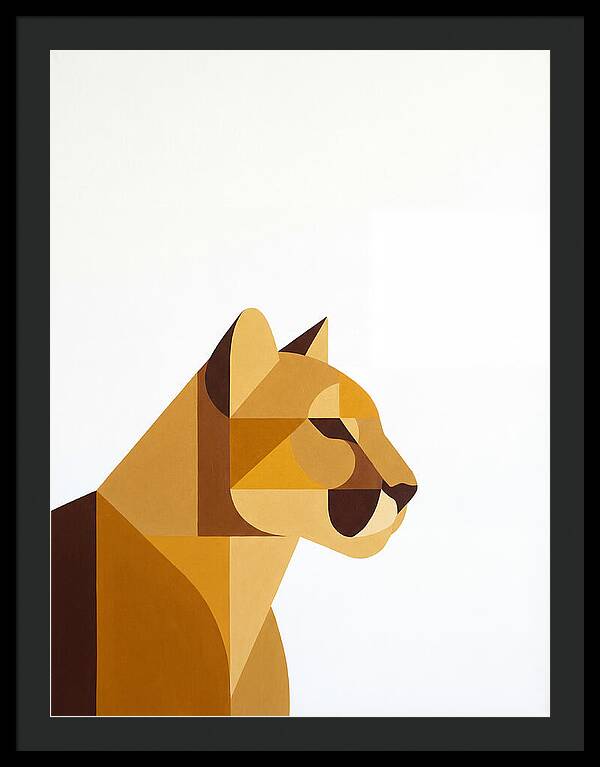 Cougar In Minimalist Style