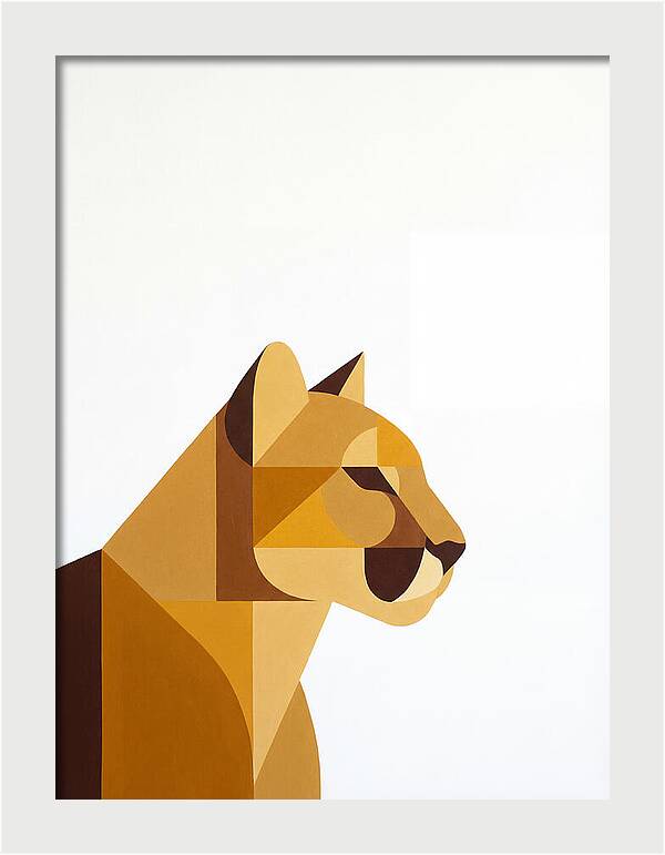 Cougar In Minimalist Style