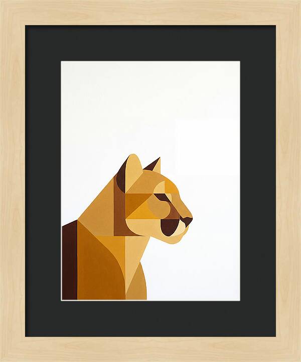 Cougar In Minimalist Style