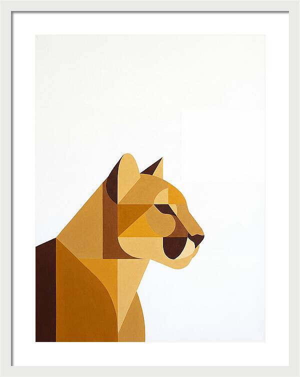 Cougar In Minimalist Style