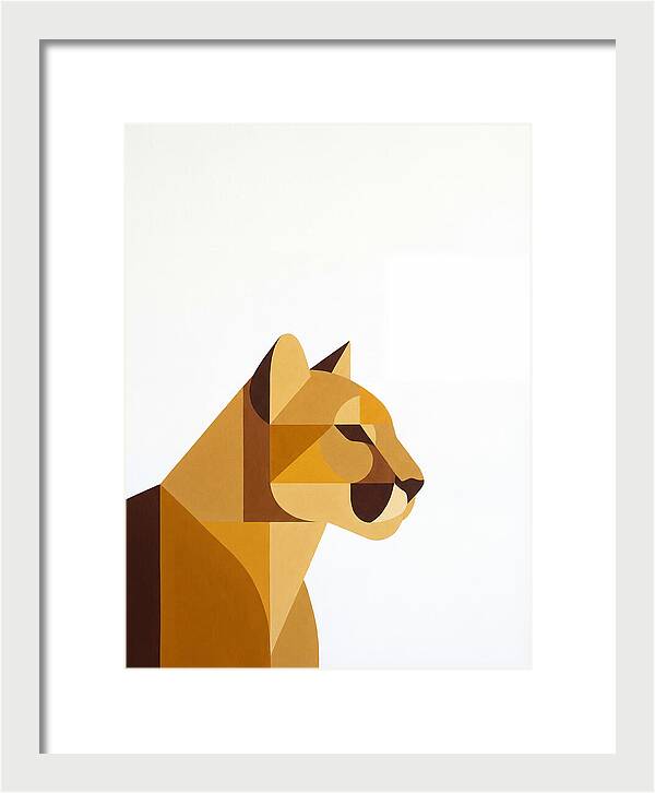 Cougar In Minimalist Style