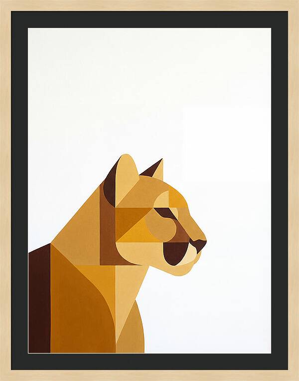 Cougar In Minimalist Style