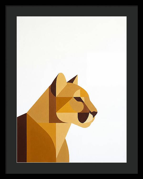 Cougar In Minimalist Style